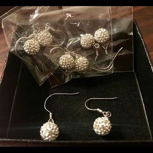 3 Sets of “Crystal Ball” Drop Earrings